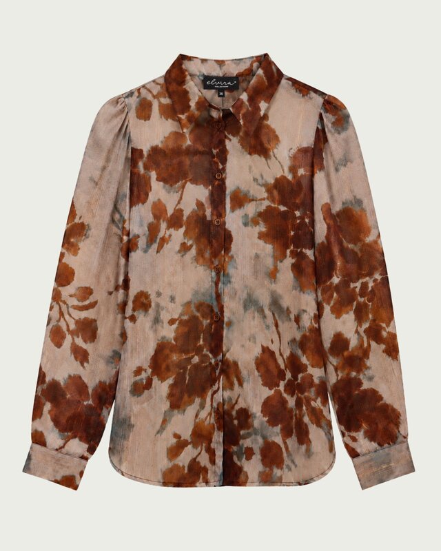 Elvira Collections Bluse Angela - Blue Frost Blossom