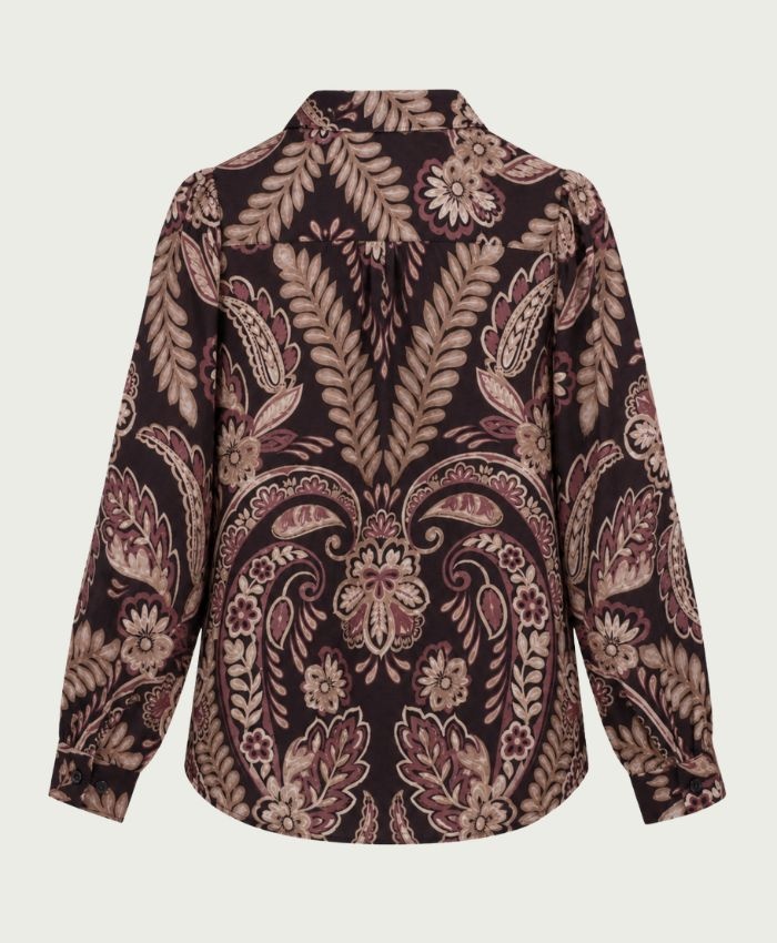 Elvira Collections Bluse Marie - Grape Paisley