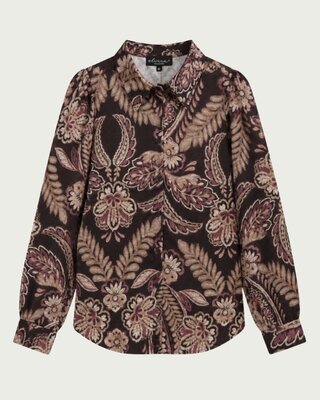 Elvira Collections Bluse Marie - Grape Paisley