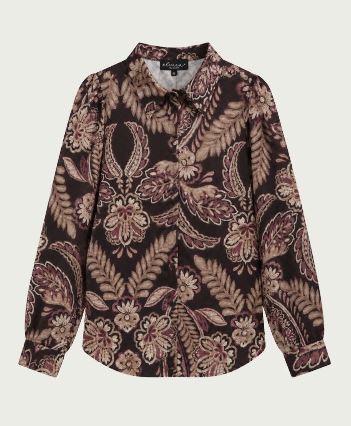Elvira Collections Bluse Marie - Grape Paisley