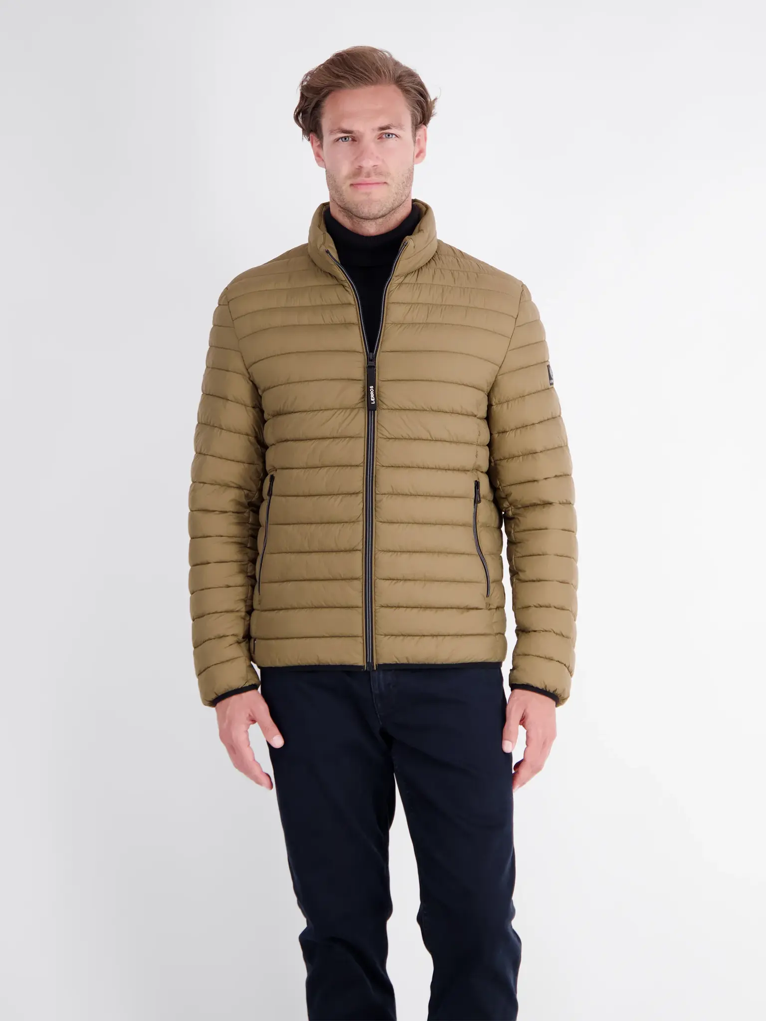 Lerros Quilted Blouson Jacket - Oak Beige
