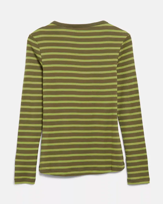 S. Oliver Gestreepte Longsleeve - Guacamole
