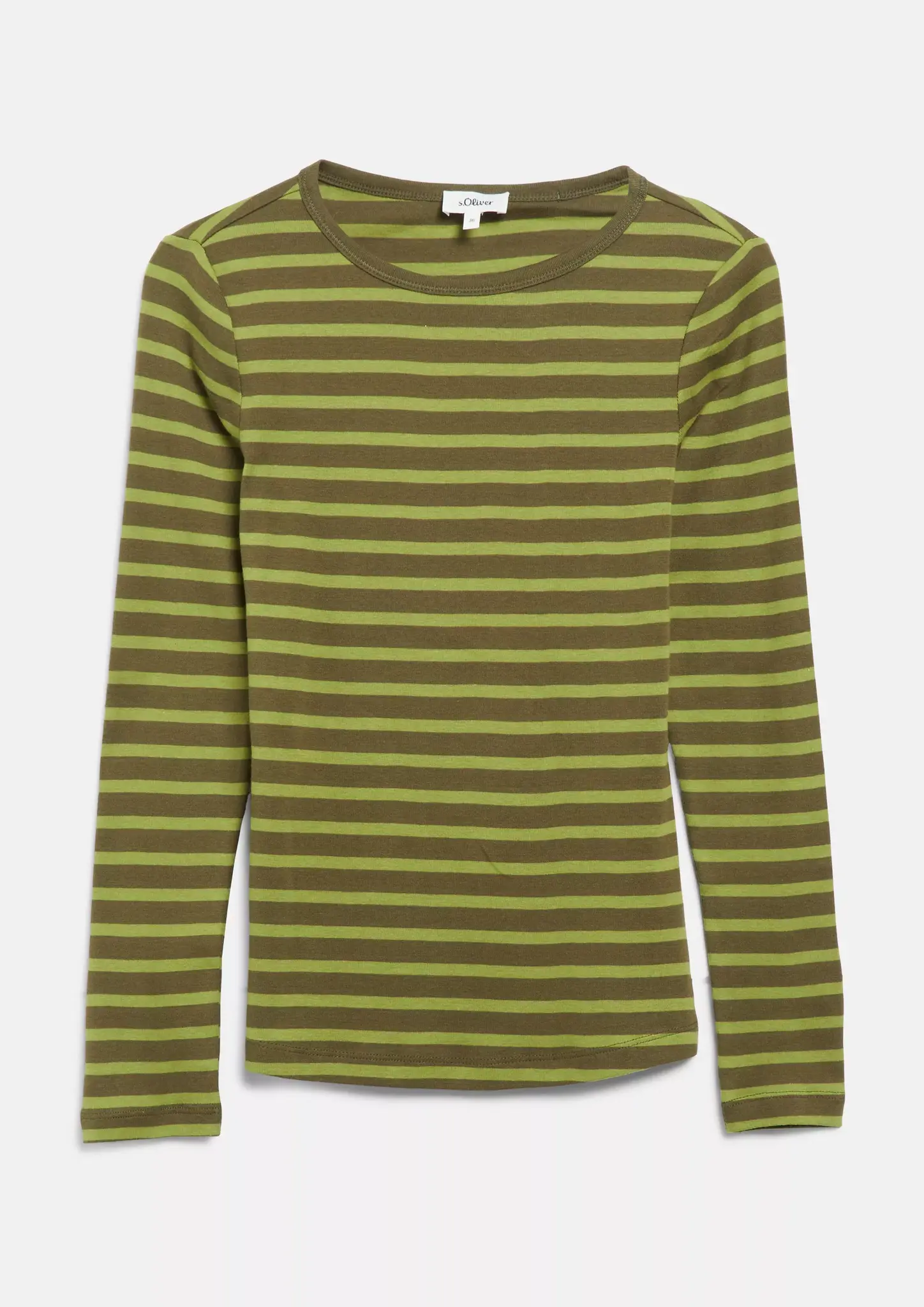 S. Oliver Gestreepte Longsleeve - Guacamole