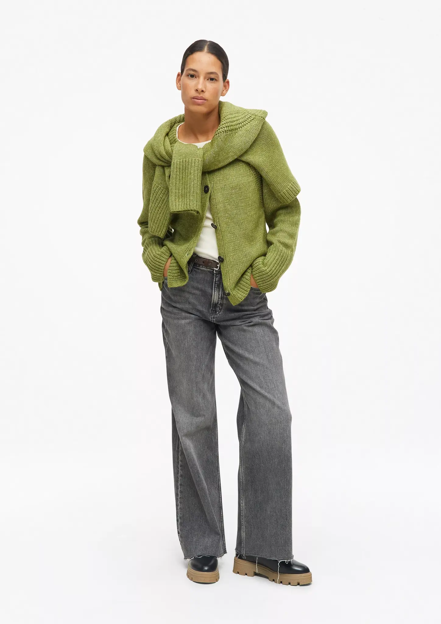 S. Oliver Strick Cardigan - Guacamole