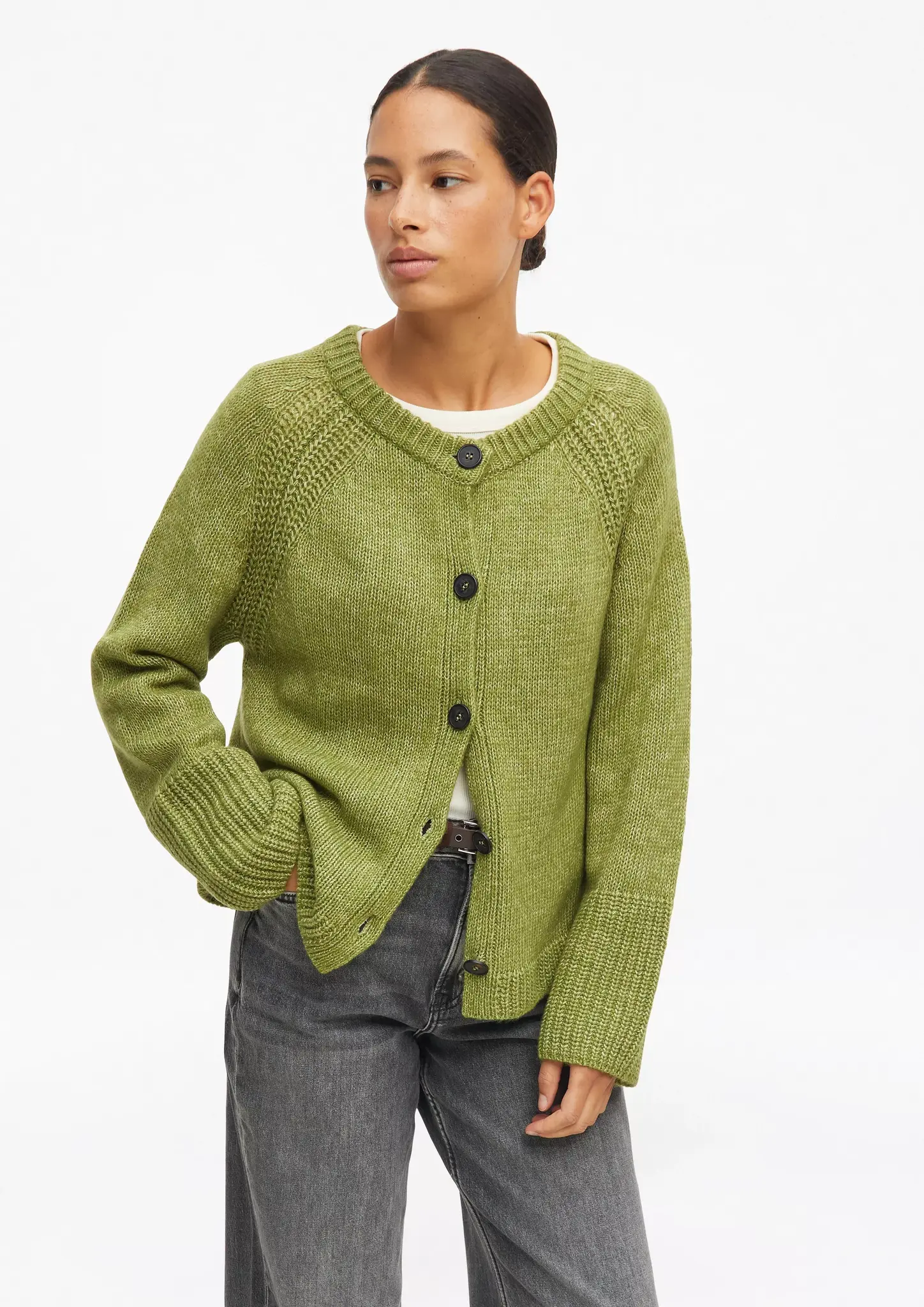 S. Oliver Strick Cardigan - Guacamole