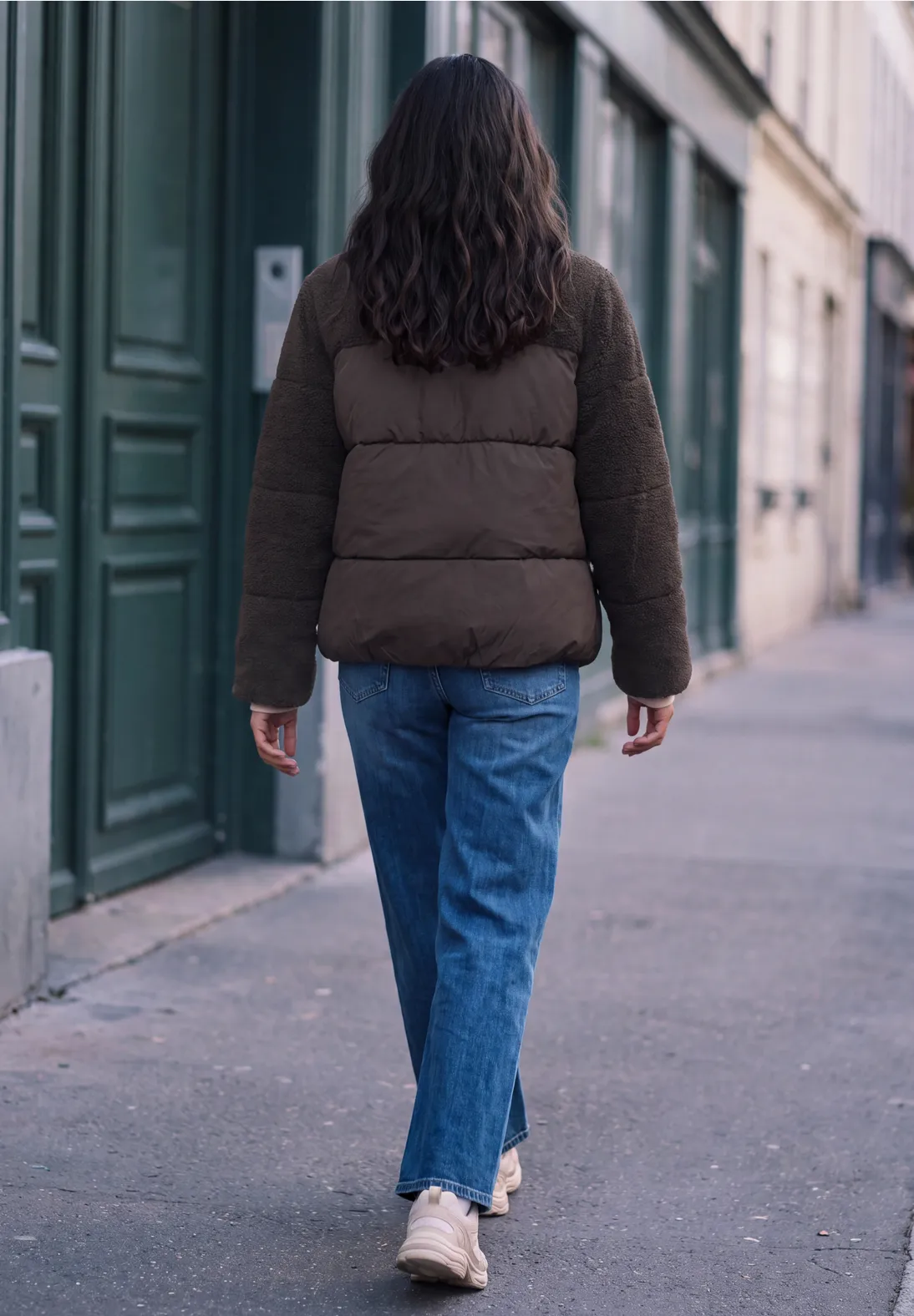 Street One Studio Steppjacke mit Teddy-Details - Charred Brown