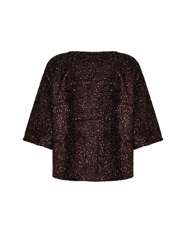 Soyaconcept Bluse mit Pailletten Jasleen 1 – Chocolate Plum