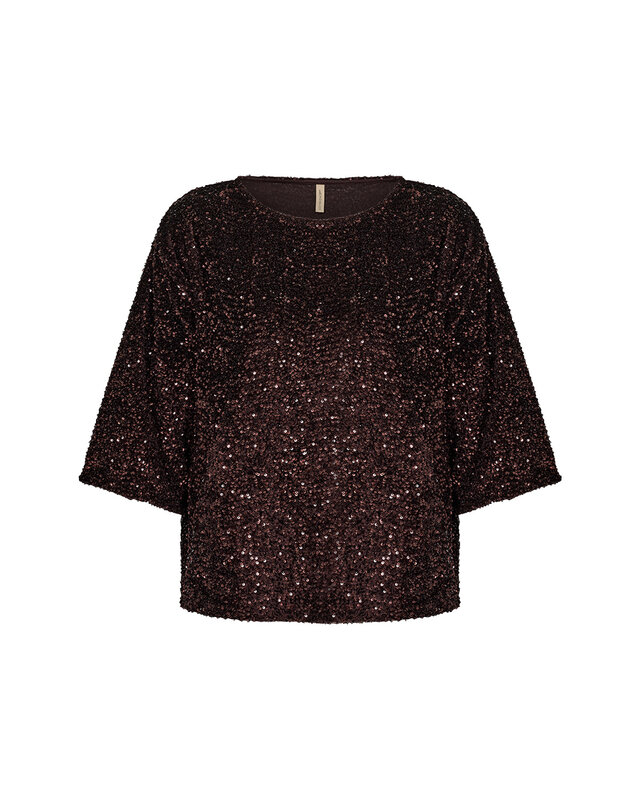 Soyaconcept Pailletten Blouse Jasleen 1 - Chocolate Plum