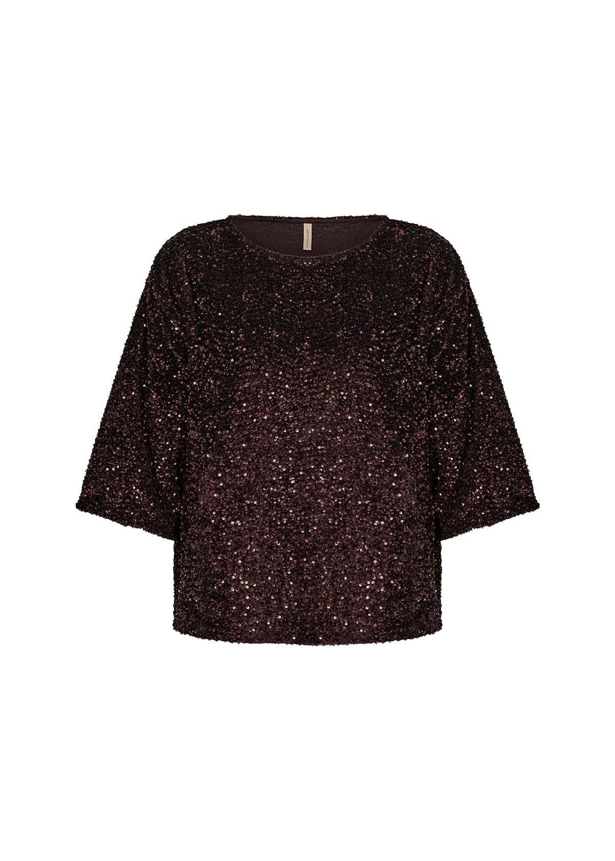 Soyaconcept Bluse mit Pailletten Jasleen 1 – Chocolate Plum