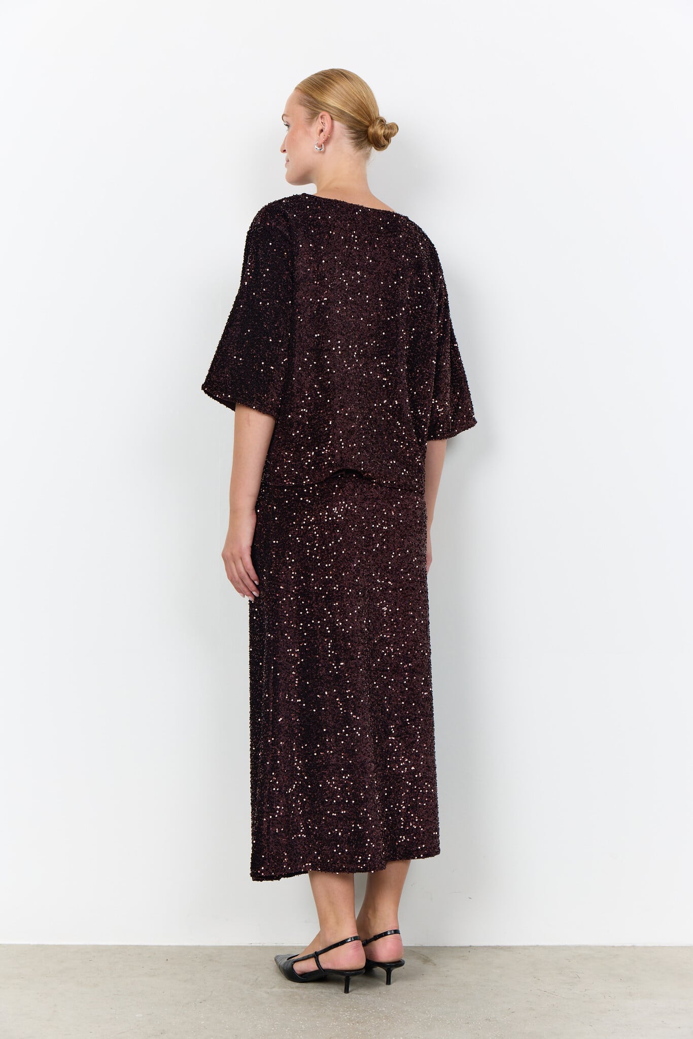 Soyaconcept Bluse mit Pailletten Jasleen 1 – Chocolate Plum