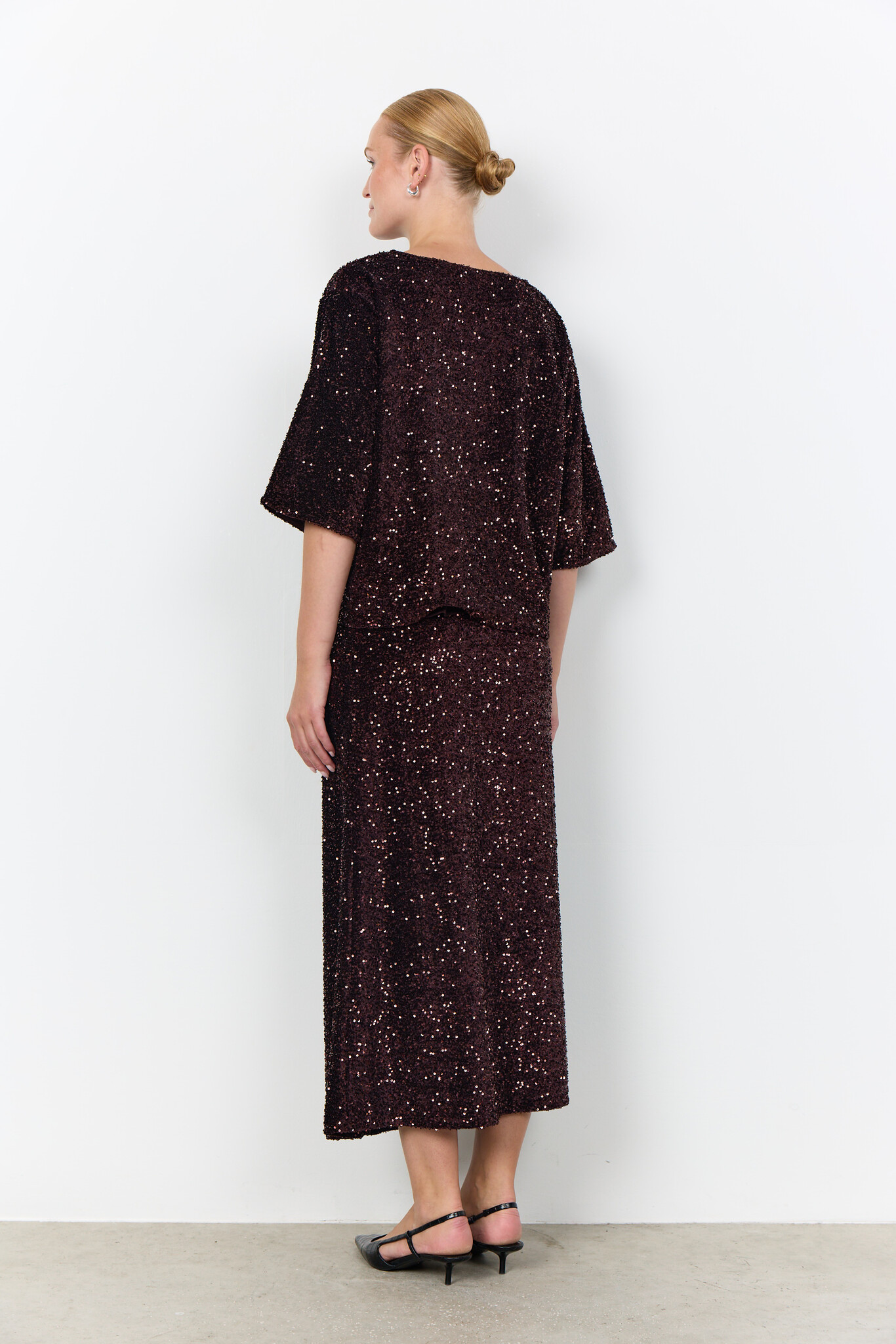 Soyaconcept Pailletten Blouse Jasleen 1 - Chocolate Plum