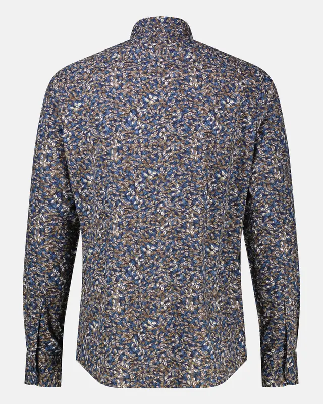 Lerros Shirt with Floral Print - Timber Brown