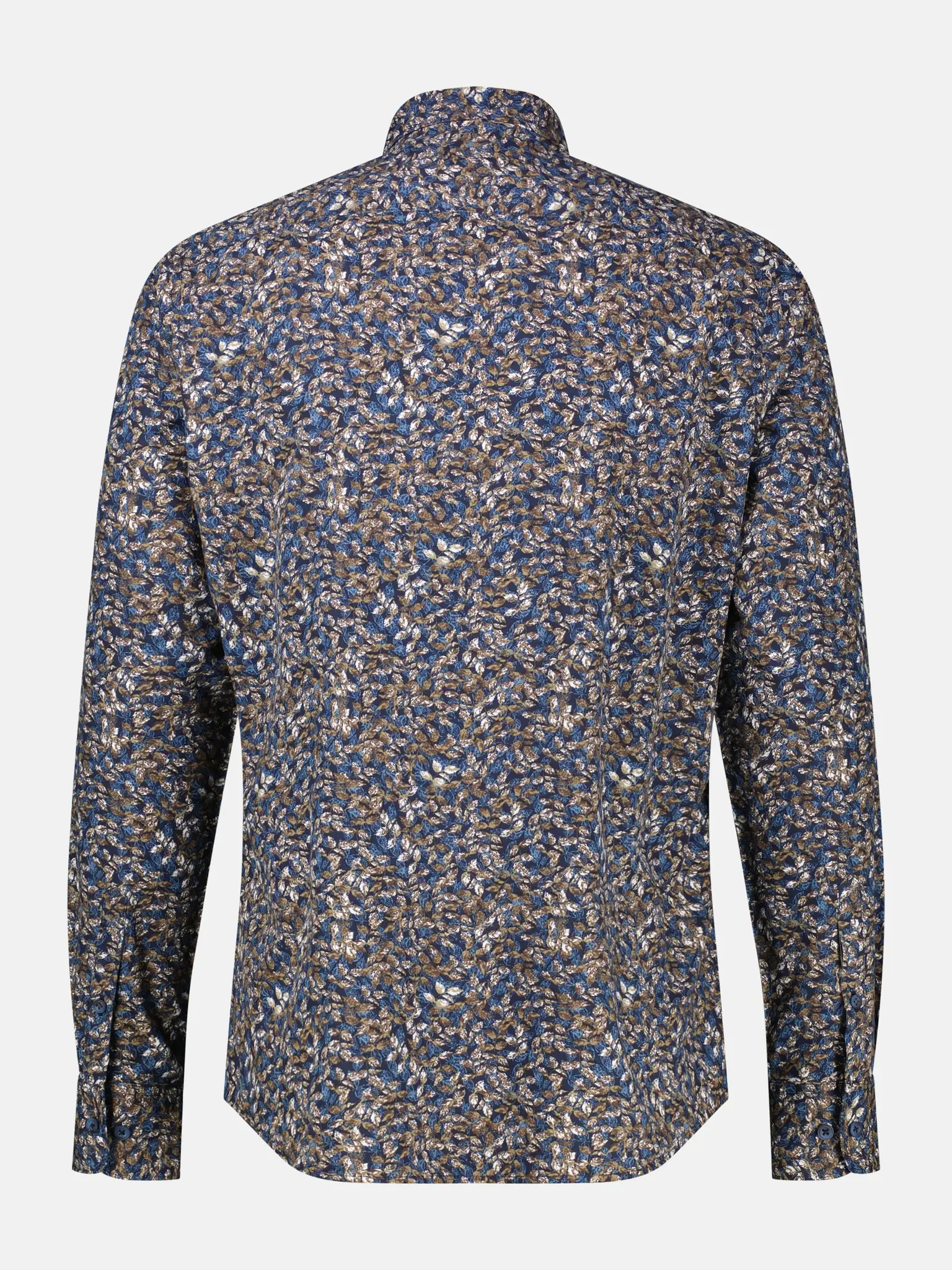 Lerros Shirt with Floral Print - Timber Brown