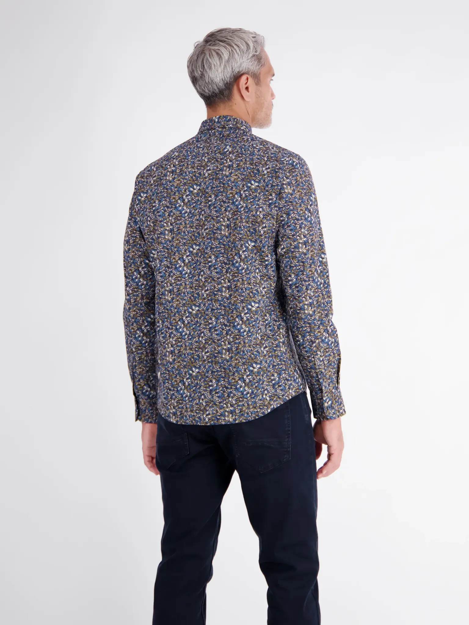 Lerros Shirt with Floral Print - Timber Brown