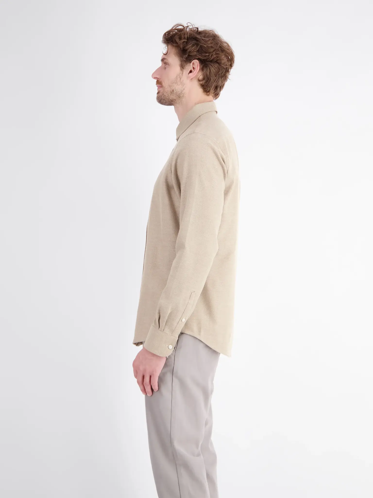 Lerros Flanellen Overhemd - Foam White