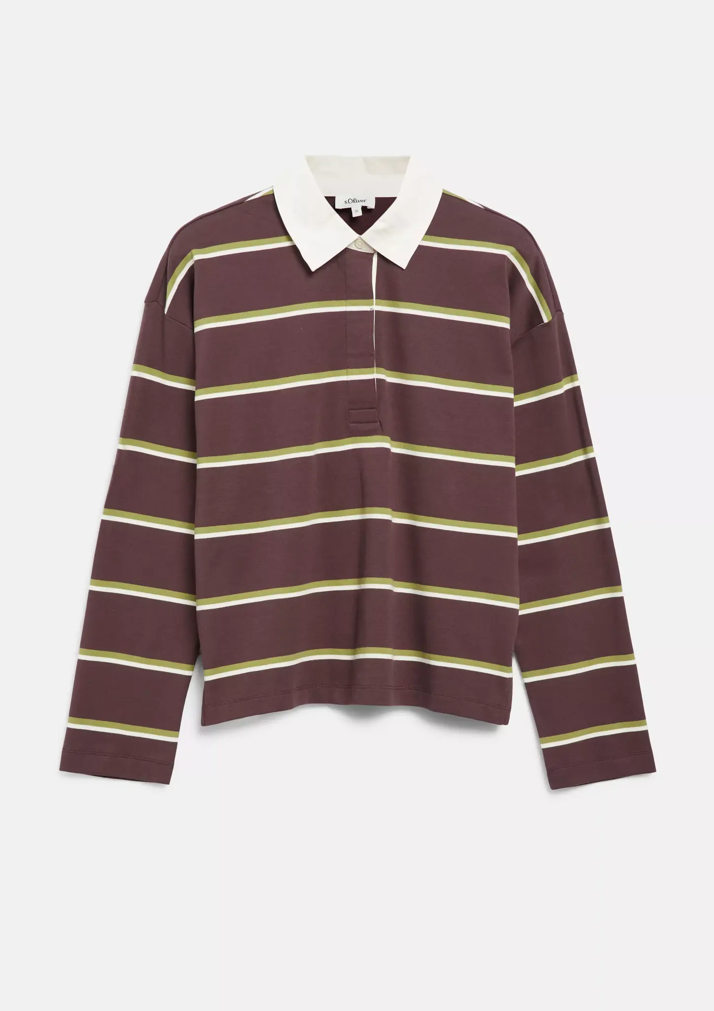 S. Oliver Striped Rugbyshirt – Bordeaux