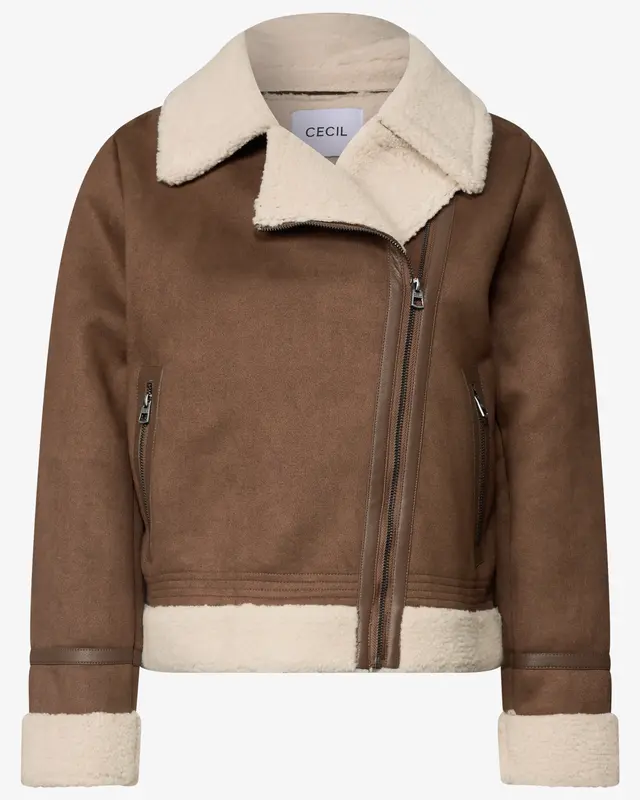 Cecil Velours Jasje met Teddydetails - Mocha Brown