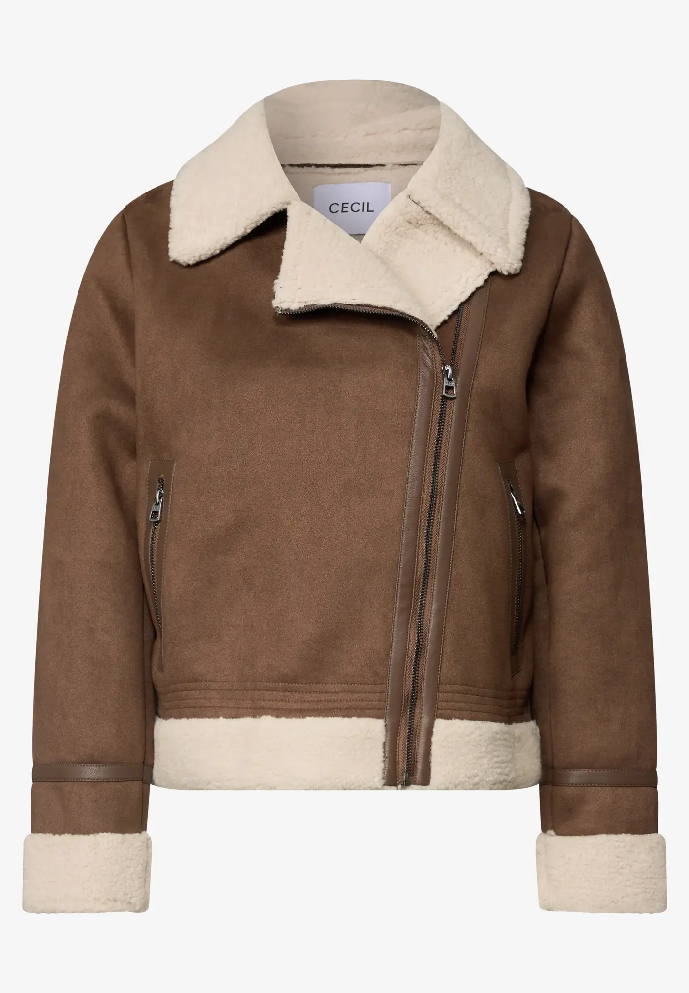 Cecil Velours Jasje met Teddydetails - Mocha Brown