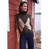 Vest met Argyle Patroon - Truffle Brown
