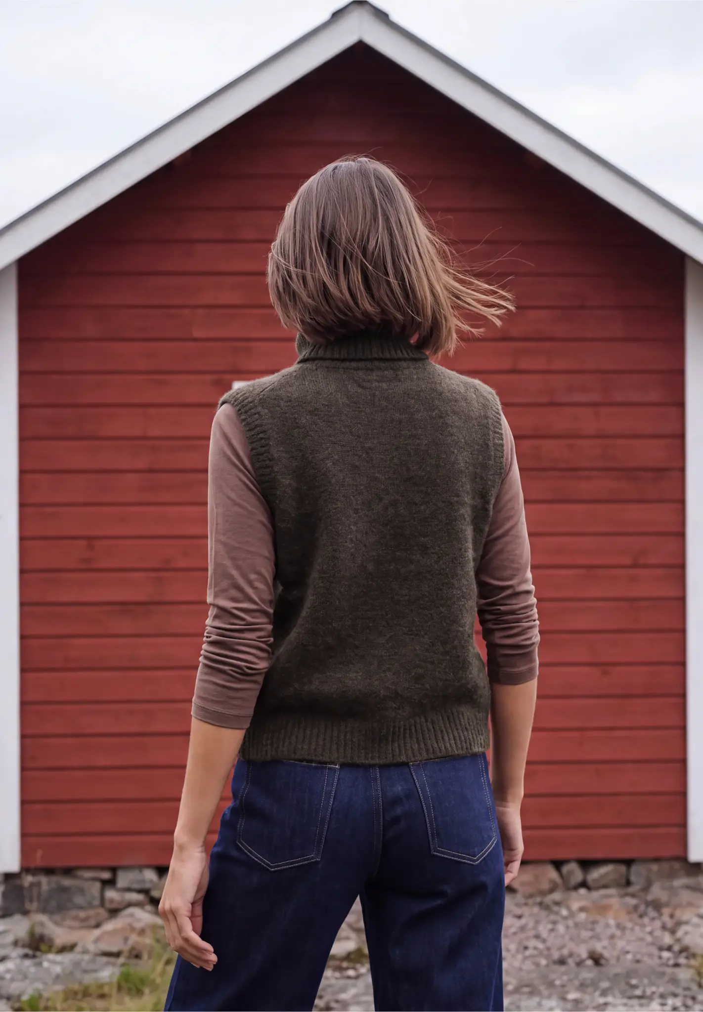 Cecil Strickweste mit Argyle Muster- Truffle Brown