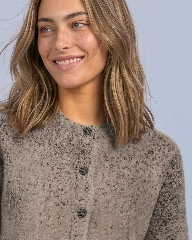 Street One Cardigan Jacquard Muster - Sanded Amber