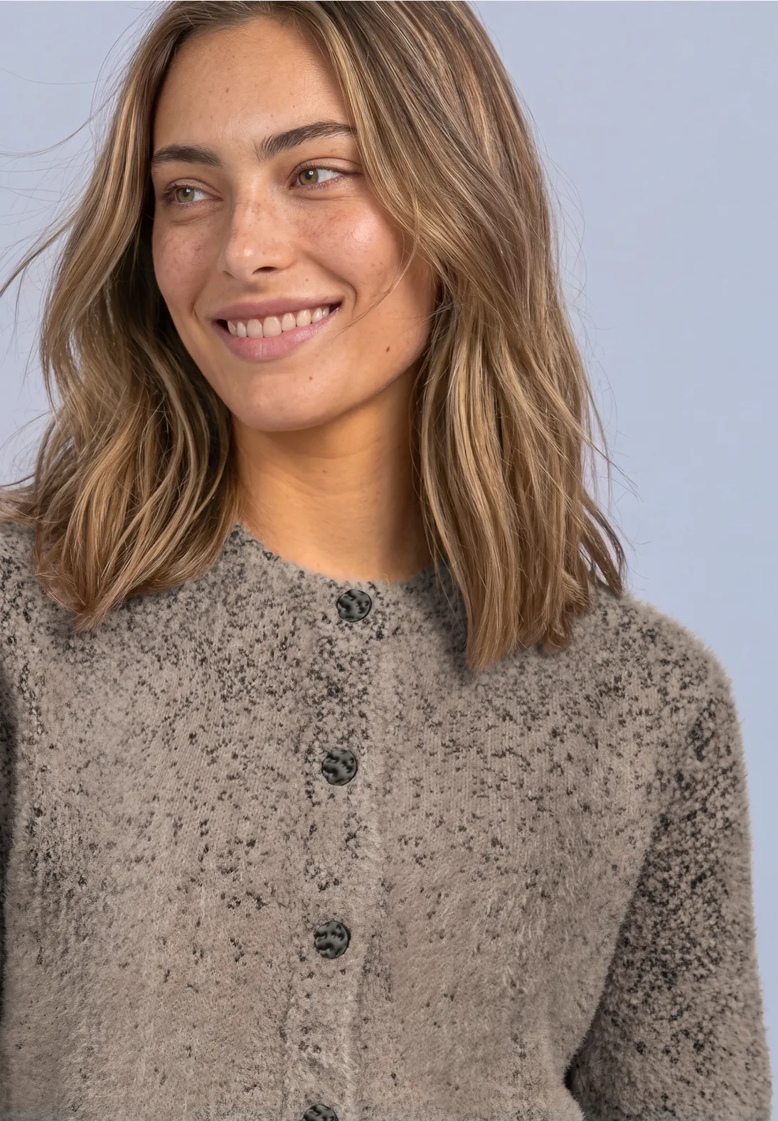 Street One Cardigan Jacquard Muster - Sanded Amber