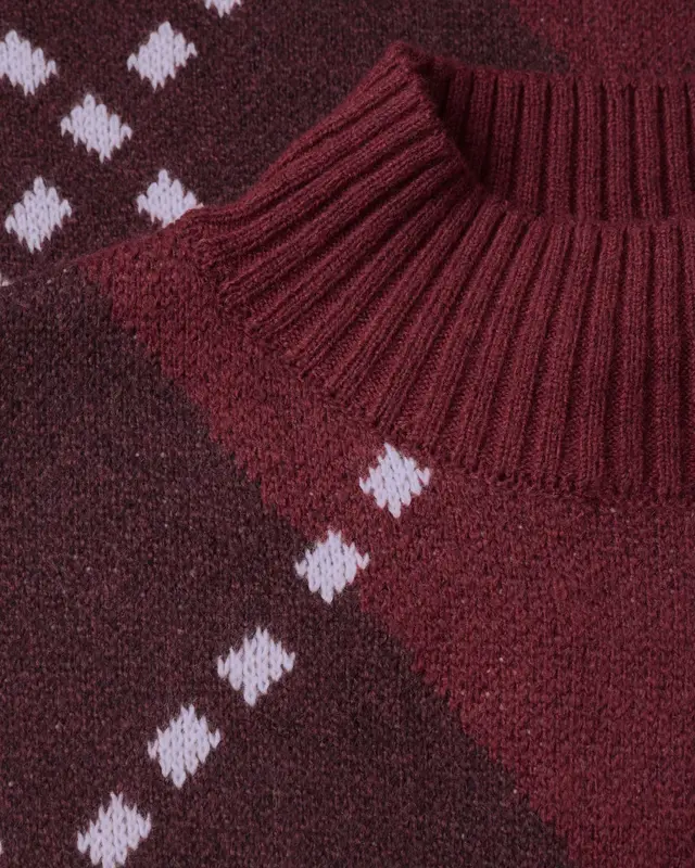 Street One Studio Pullover mit Argyle Muster - Russet Red