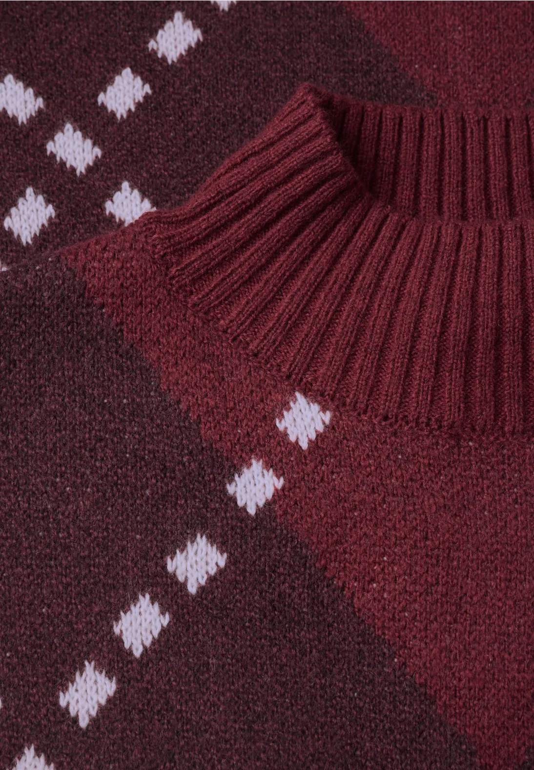 Street One Studio Trui met Argyle Patroon - Russet Red