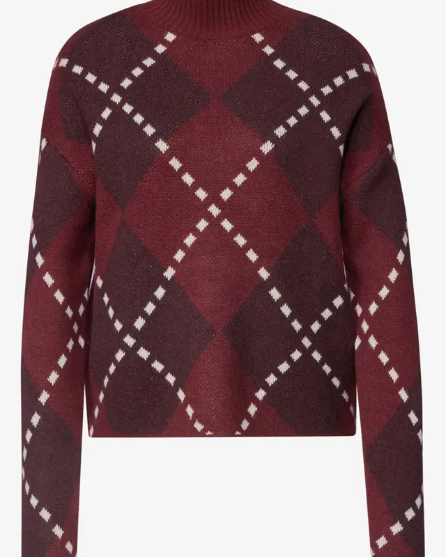 Street One Studio Pullover mit Argyle Muster - Russet Red