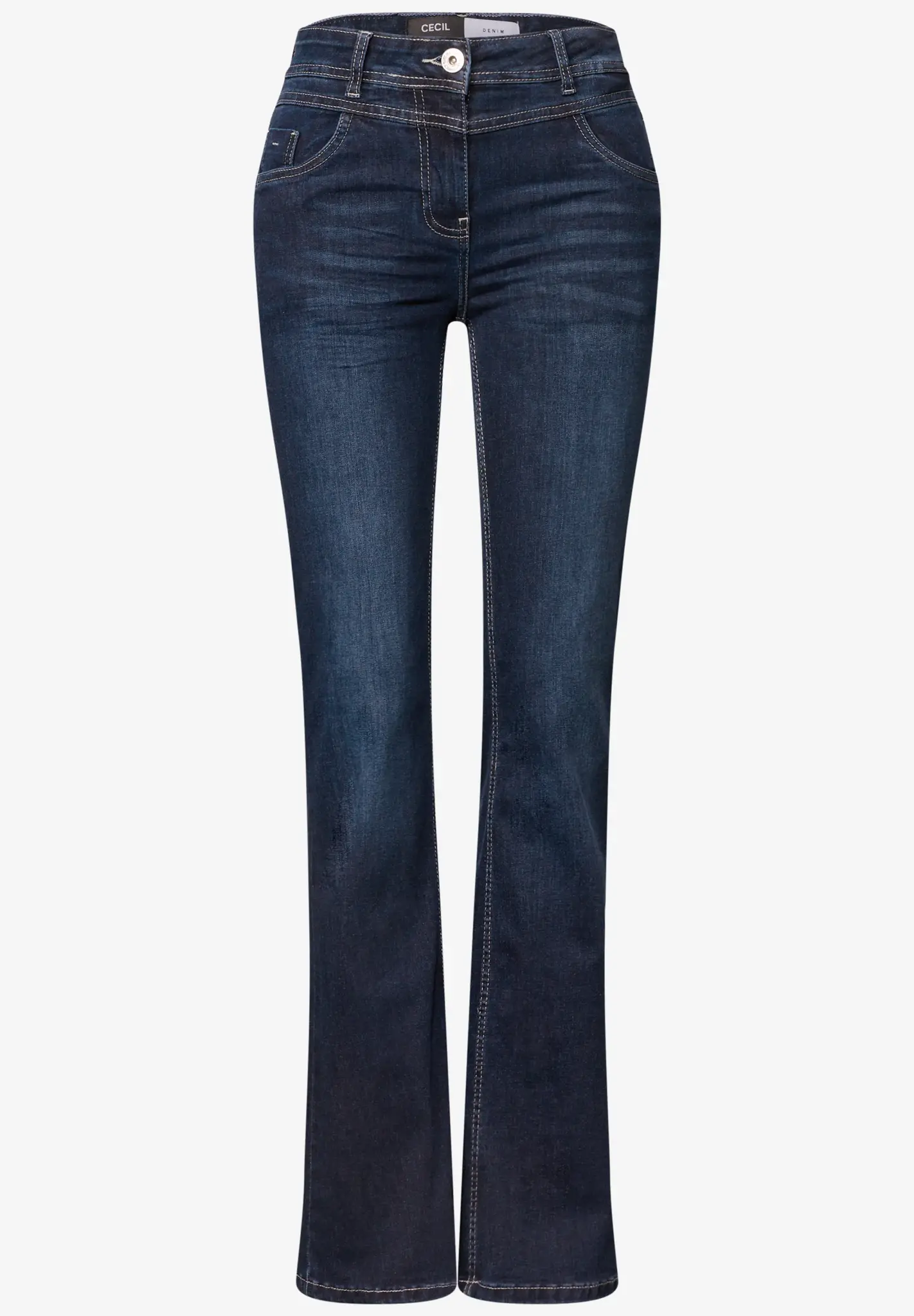 Cecil Bootcut Jeans Toronto - Dark Blue Wash