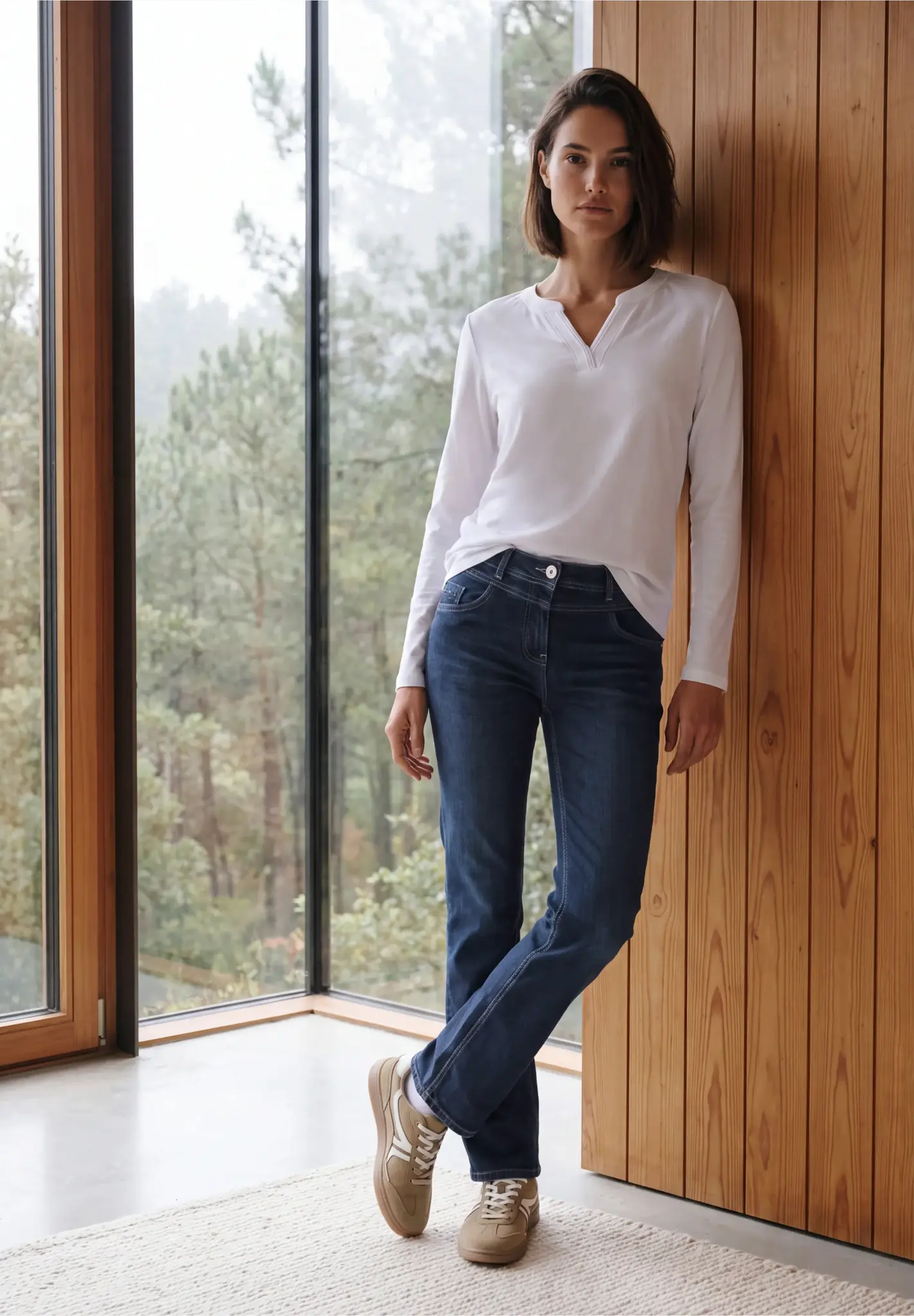 Cecil Bootcut Jeans Toronto - Dark Blue Wash