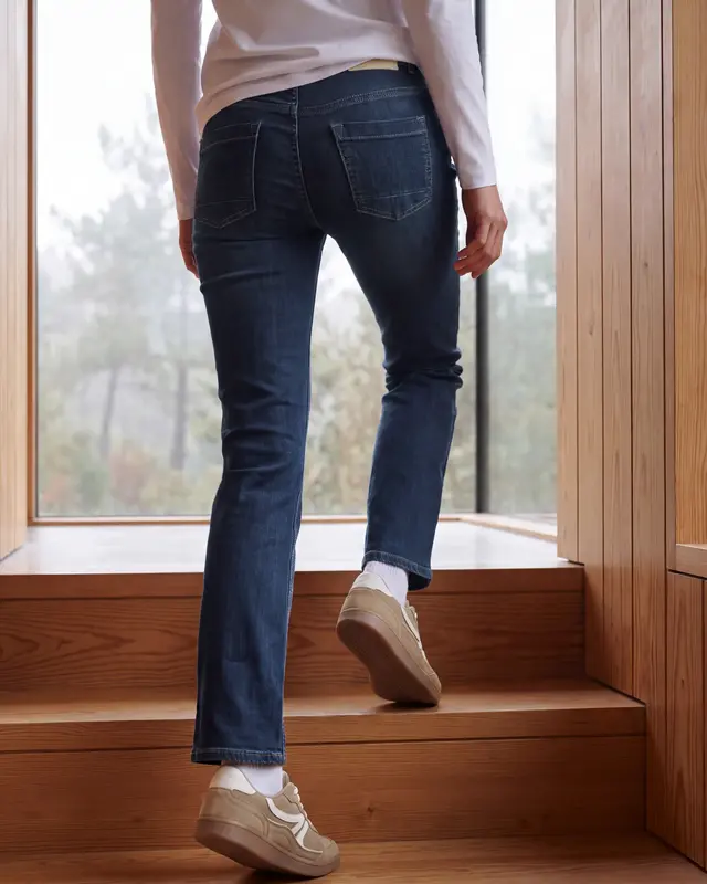 Cecil Bootcut Jeans Toronto - Dark Blue Wash