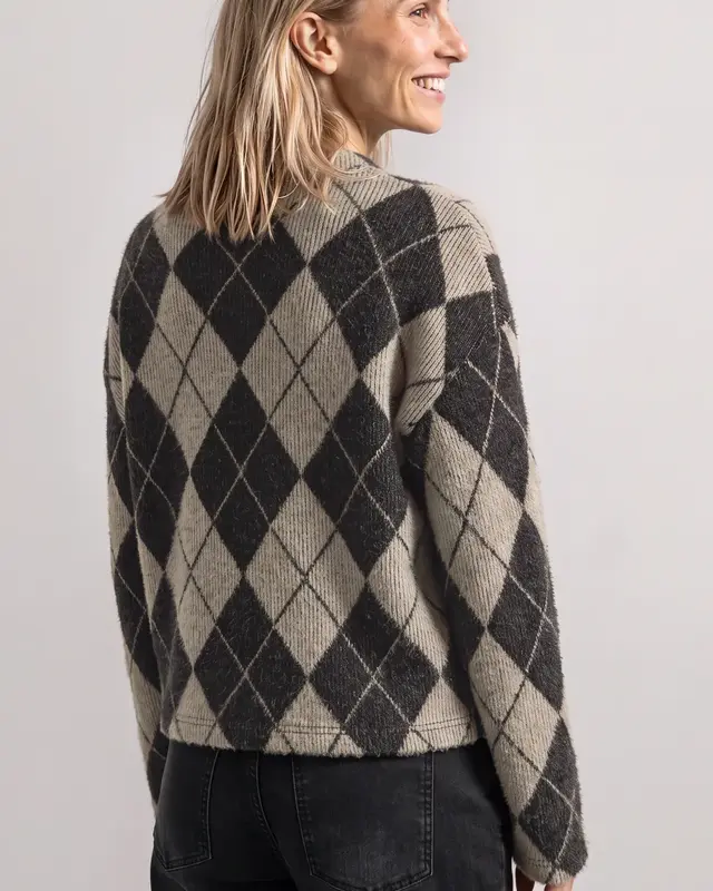 Street One Shirt met Col - Clay Sand