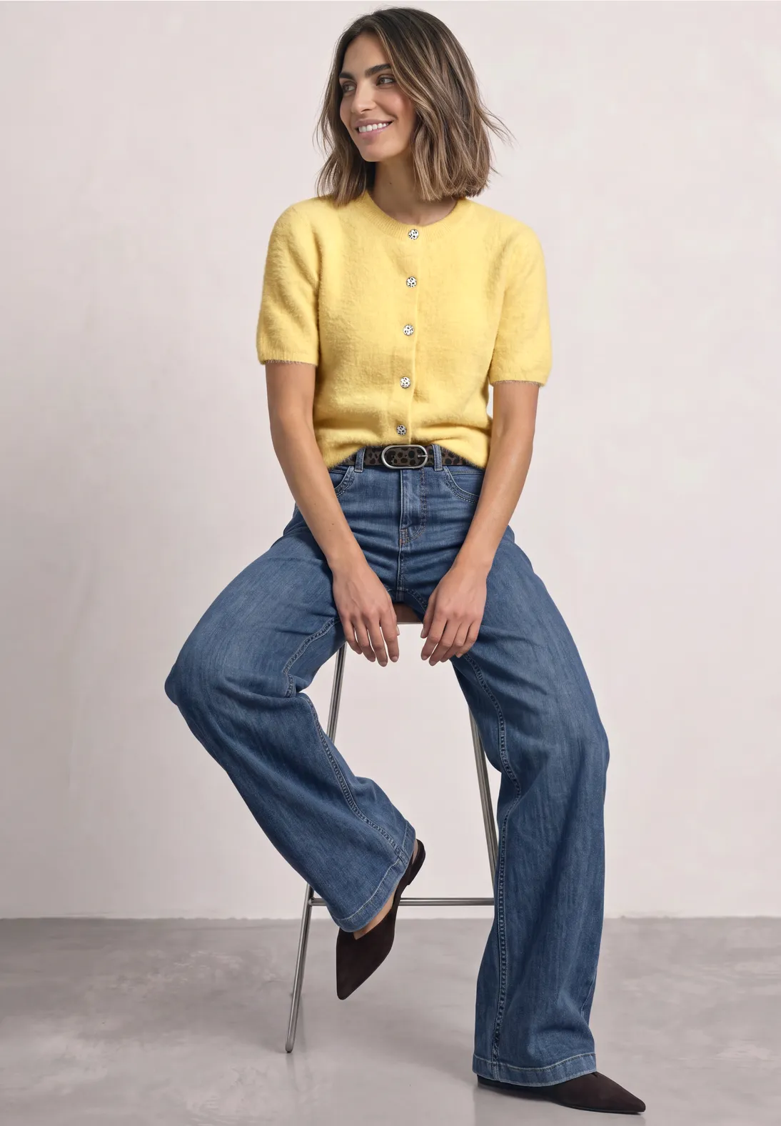 Street One Vest met Korte Mouwen - Sunbeam Yellow