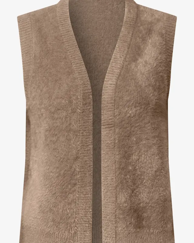 Cecil Open Cardigan, Federgarn - Creamy Mocha