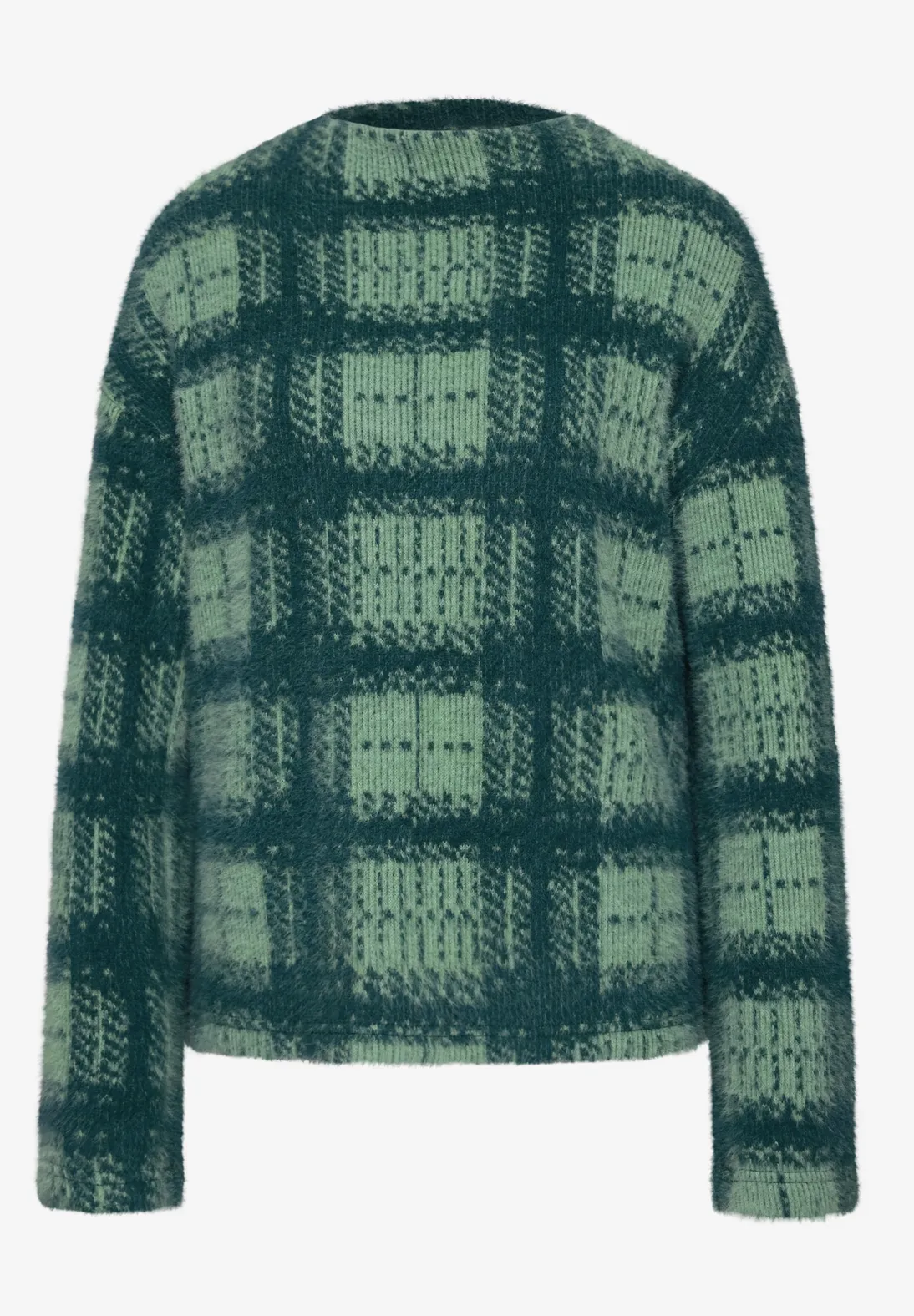Street One Shirt met Col - Stormy Green