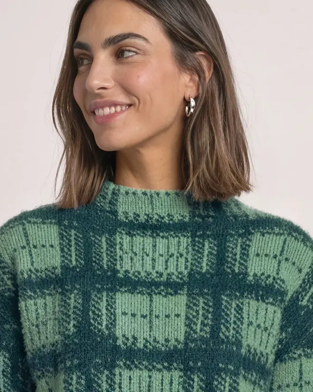 Street One Shirt mit Rollkragen - Stormy Green