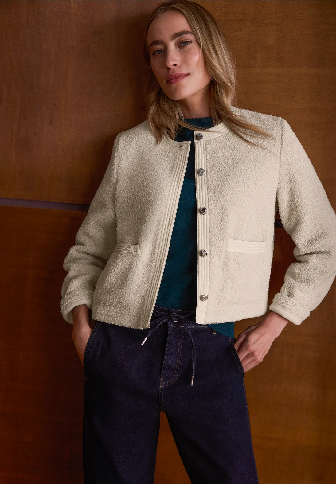 Street One Teddy Jacke - Clay Sand