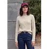 Pullover mit Zopfmuster - Oat Milk Beige Melange