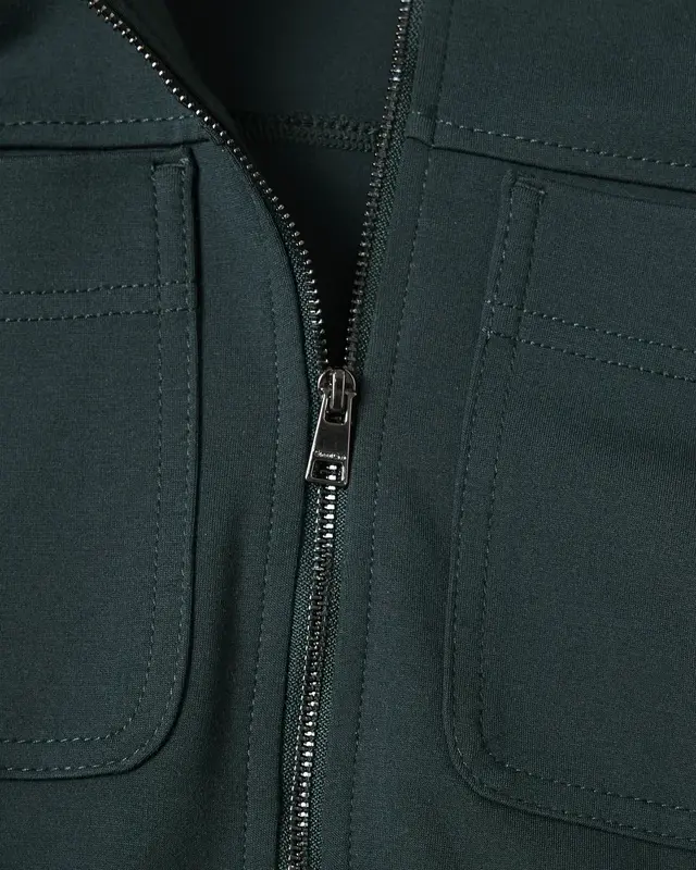 Street One Jacket with Collar - Stormy Green