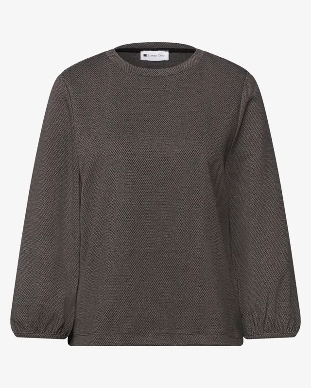 Street One Shirt with Print - Light Terra Mocha