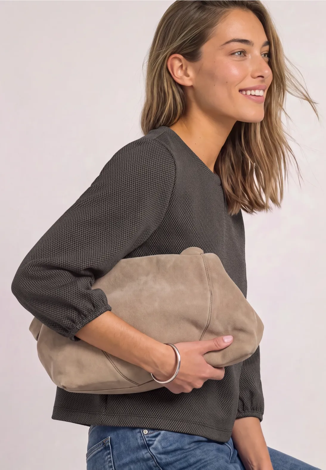 Street One Shirt mit Muster - Light Terra Mocha