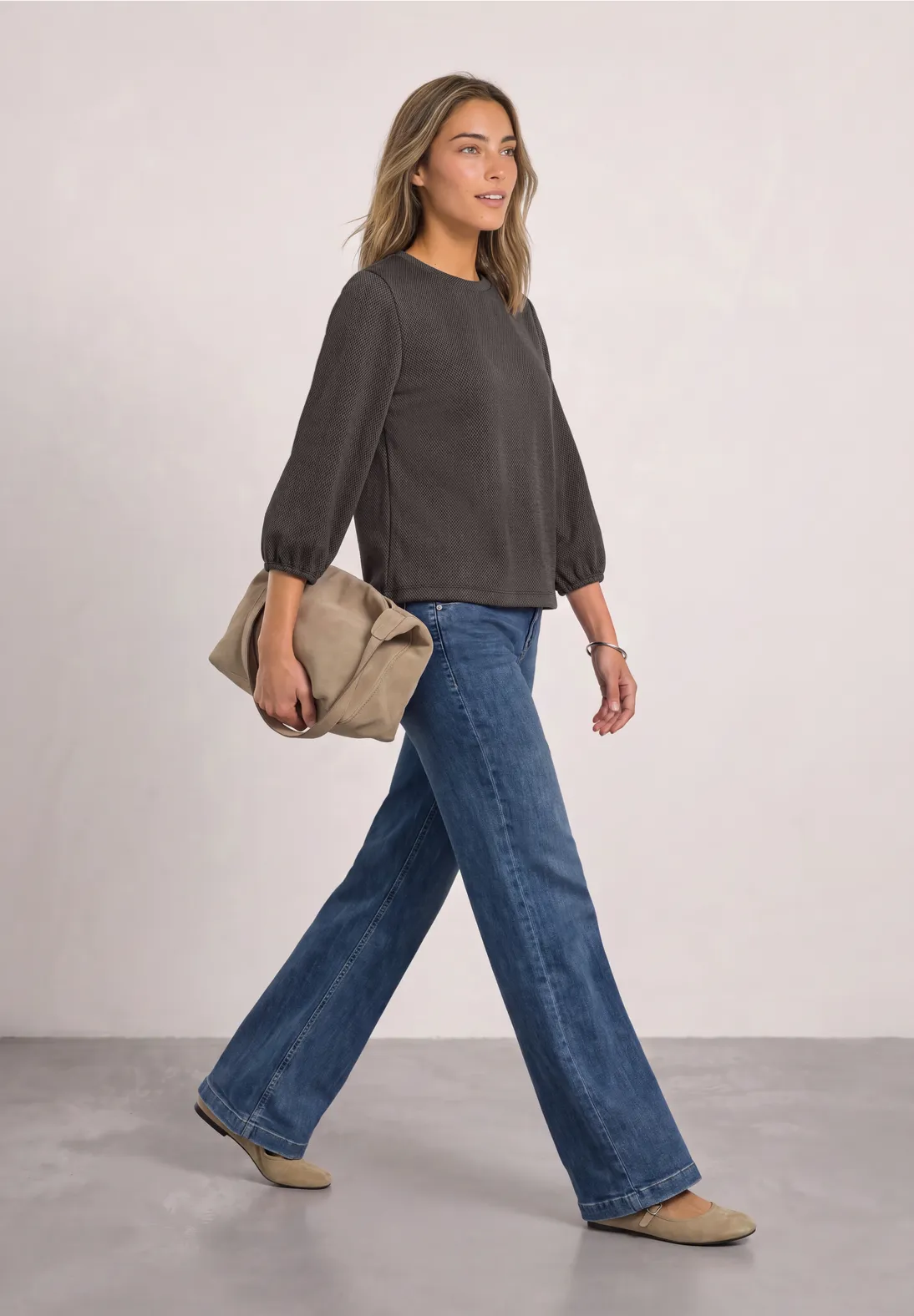 Street One Shirt mit Muster - Light Terra Mocha