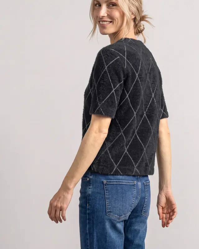 Street One Shirt mit Karo - Armor Grey