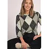 Shirt with Argyle Pattern - Armor Grey