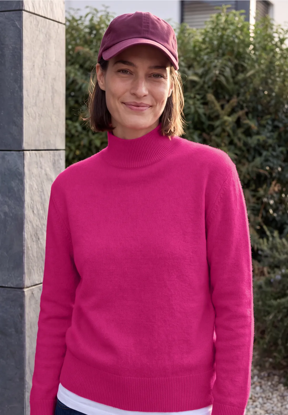 Cecil Jumper with Turtleneck - Pink Flash Melange