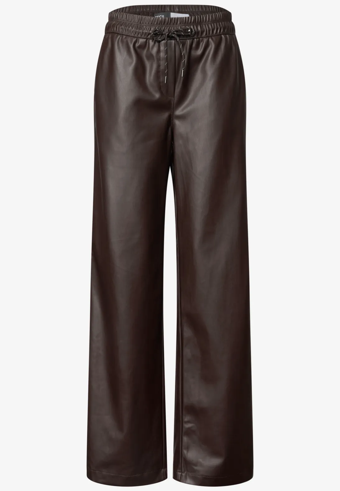 Cecil Leather Look Pants Neele - Truffle Brown