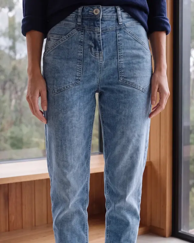 Cecil Barrel Jeans Scarlett - Mid Blue Wash