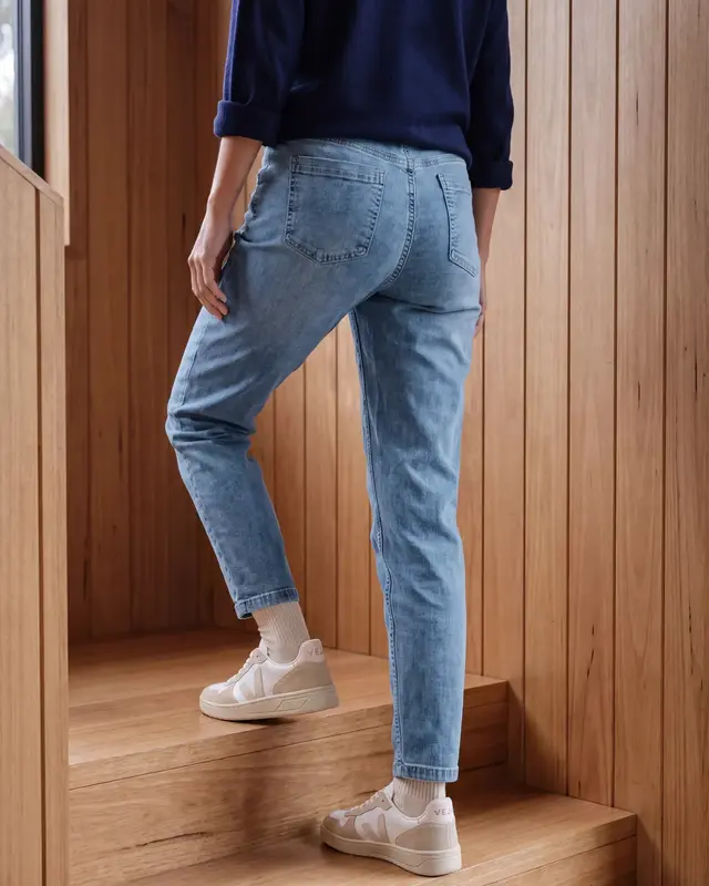 Cecil Barrel Jeans Scarlett - Mid Blue Wash