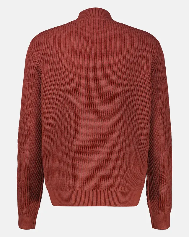 Lerros Col Trui Katoenmix - Maroon Red